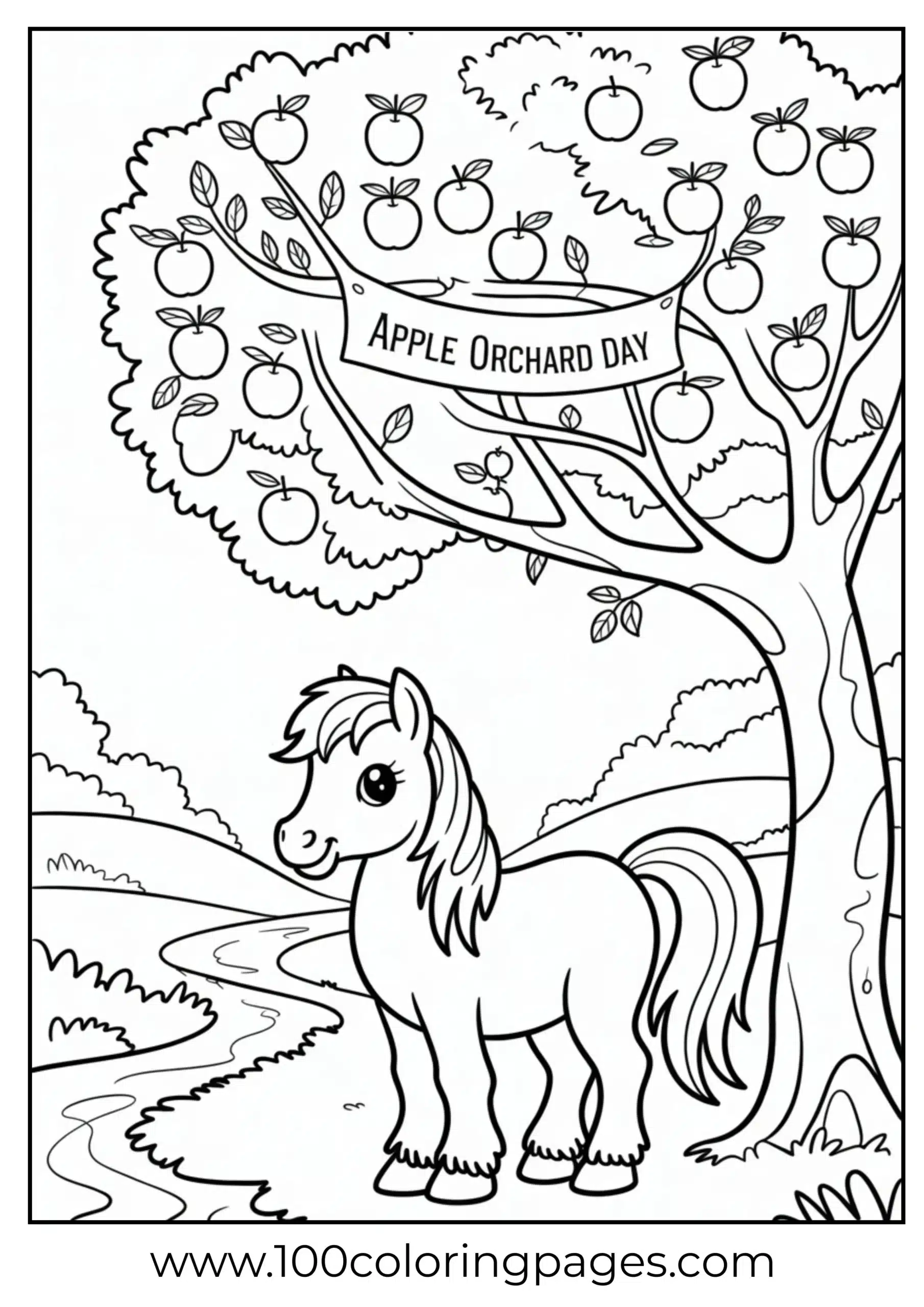 Applejack pony under apple tree