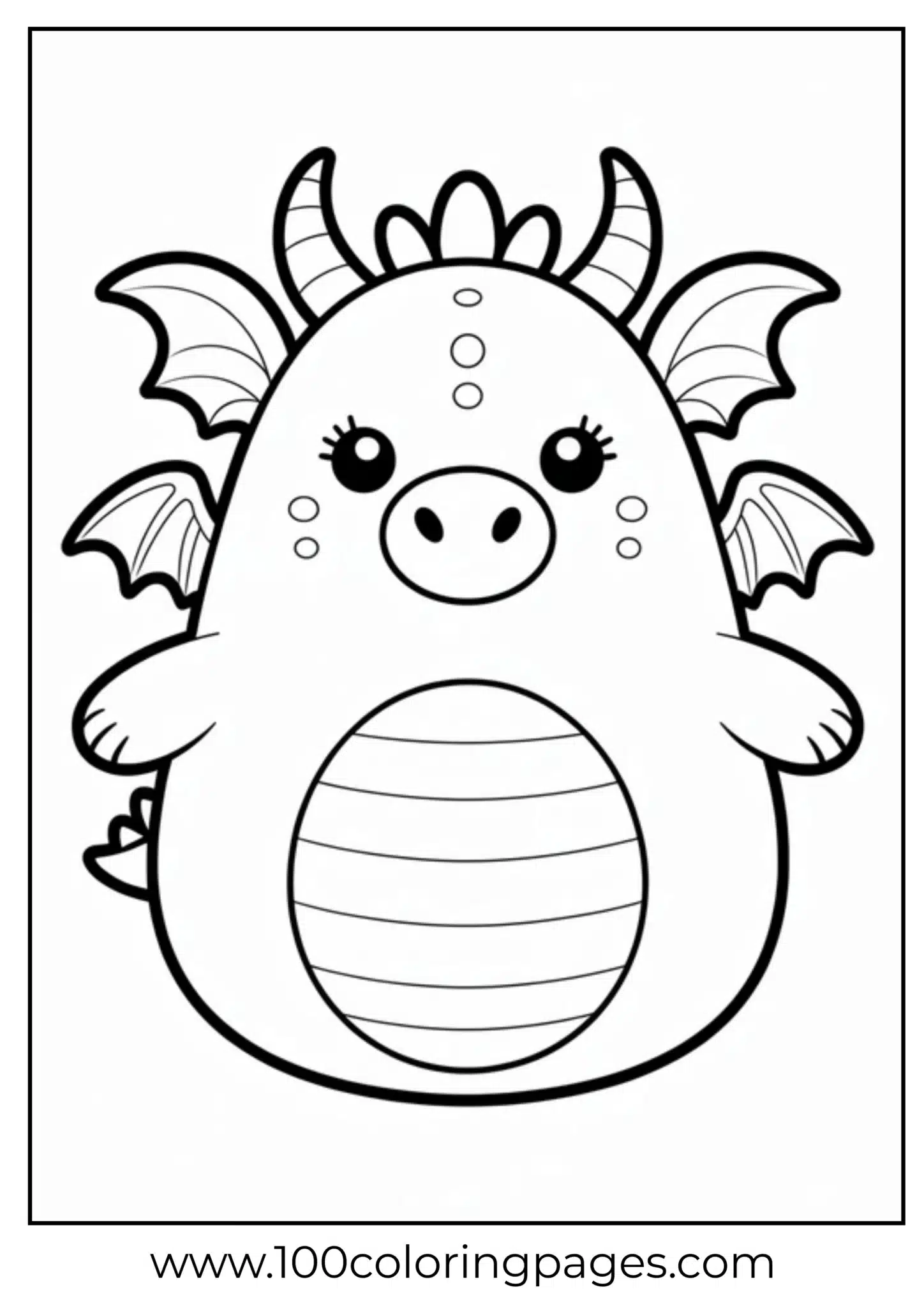 Cute dragon hatchling with big eyes and small wings