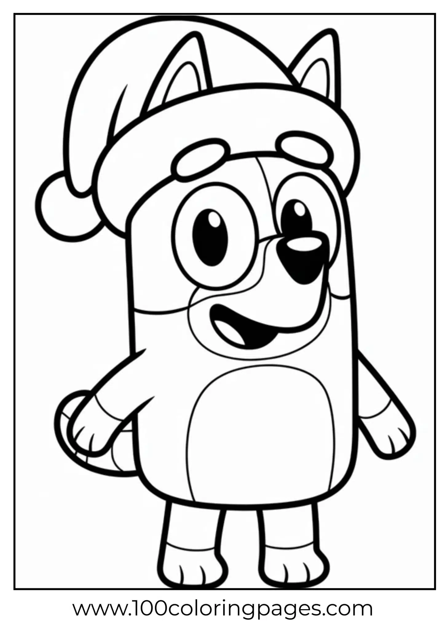 Cartoon dog dressed as an Italian chef ready to color