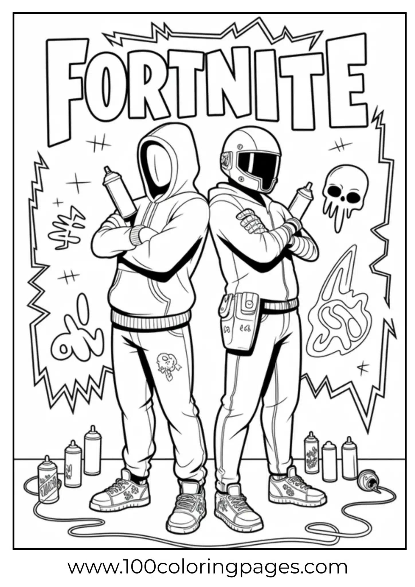 Two Fortnite characters ready for creativity