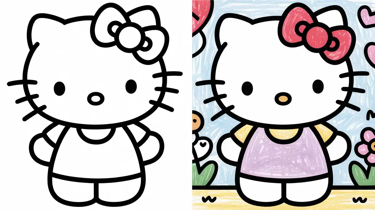 Hello Kitty Coloring Pages