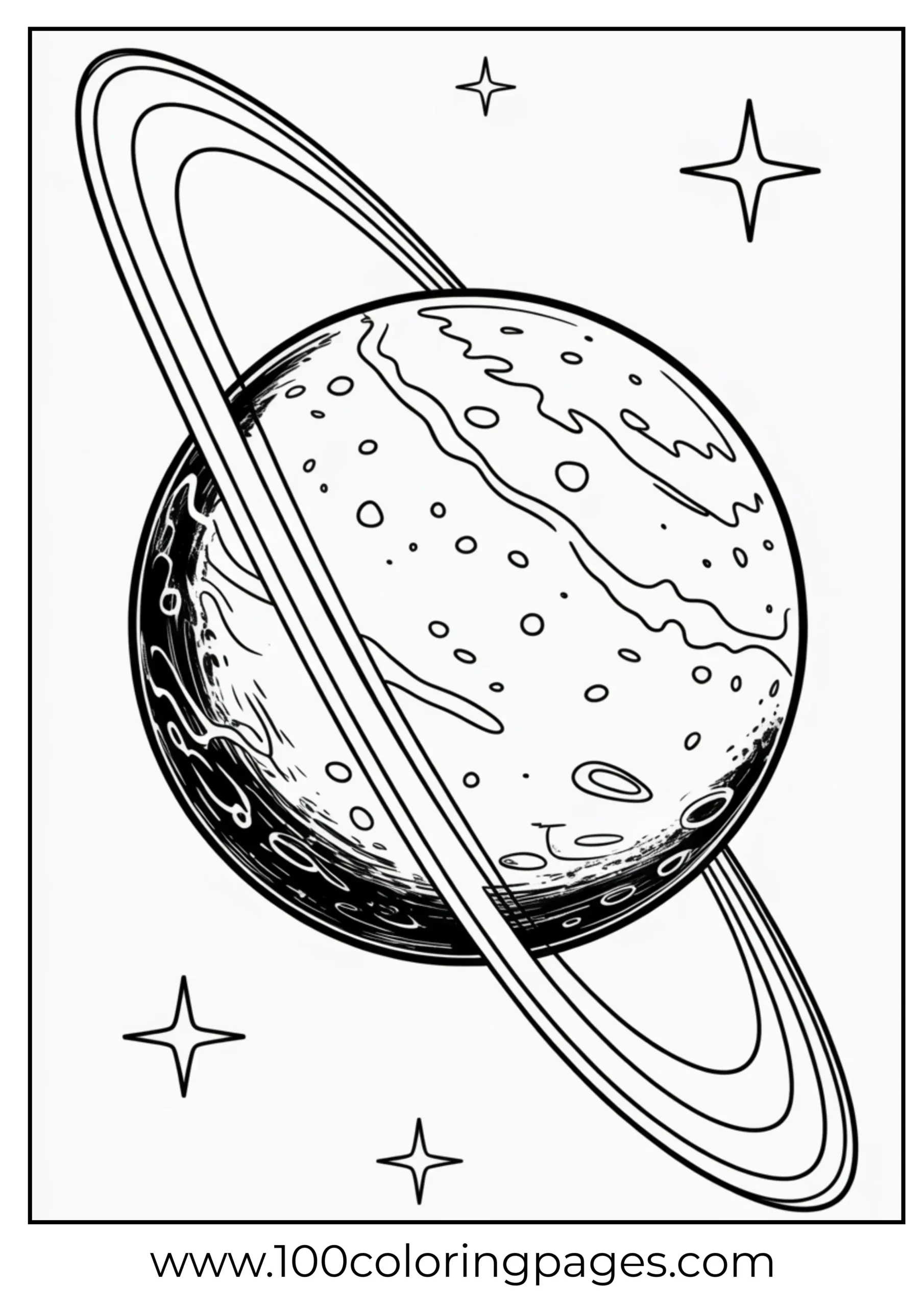 Mercury texture planet coloring page