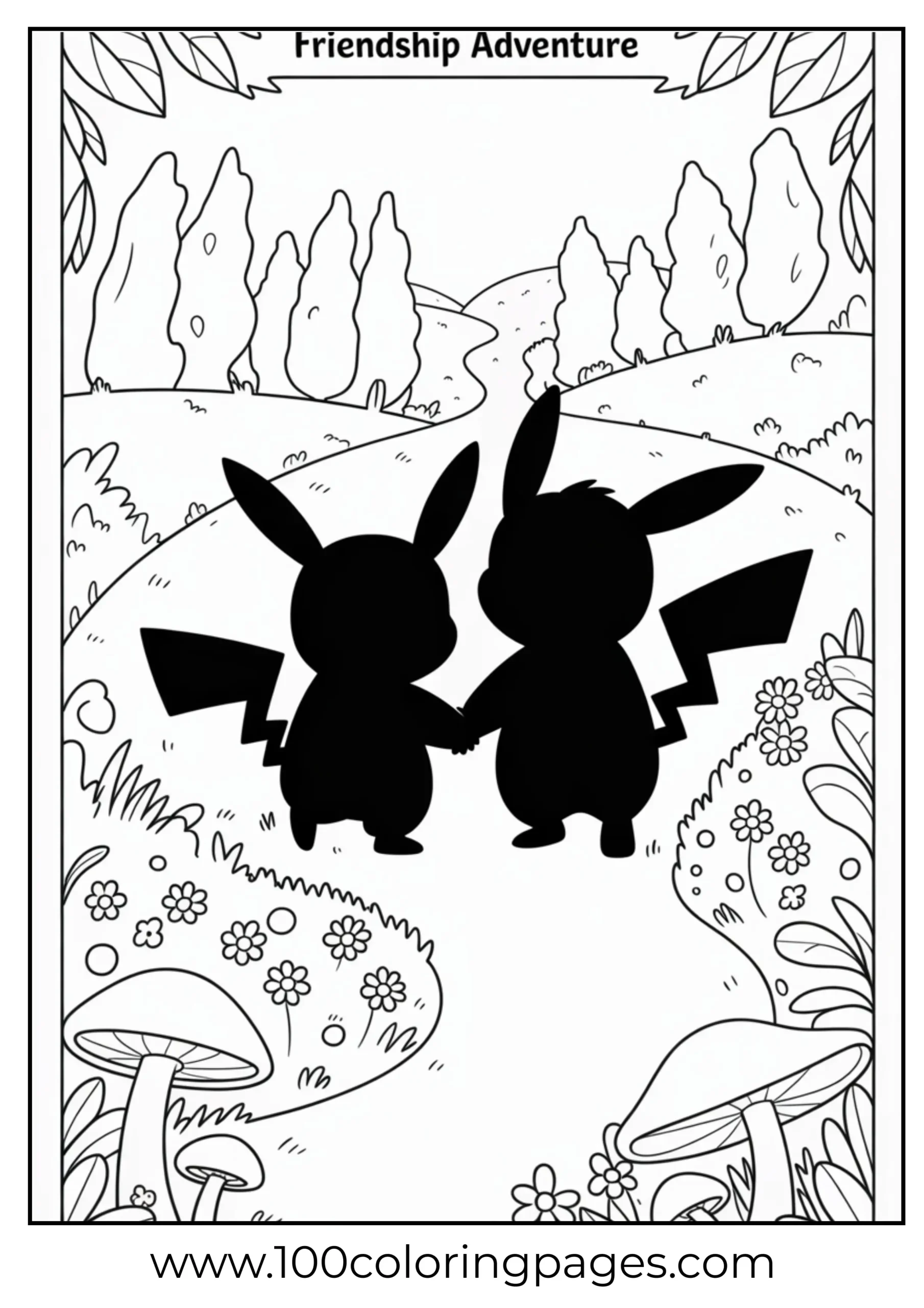 Pikachu and trainer walking together