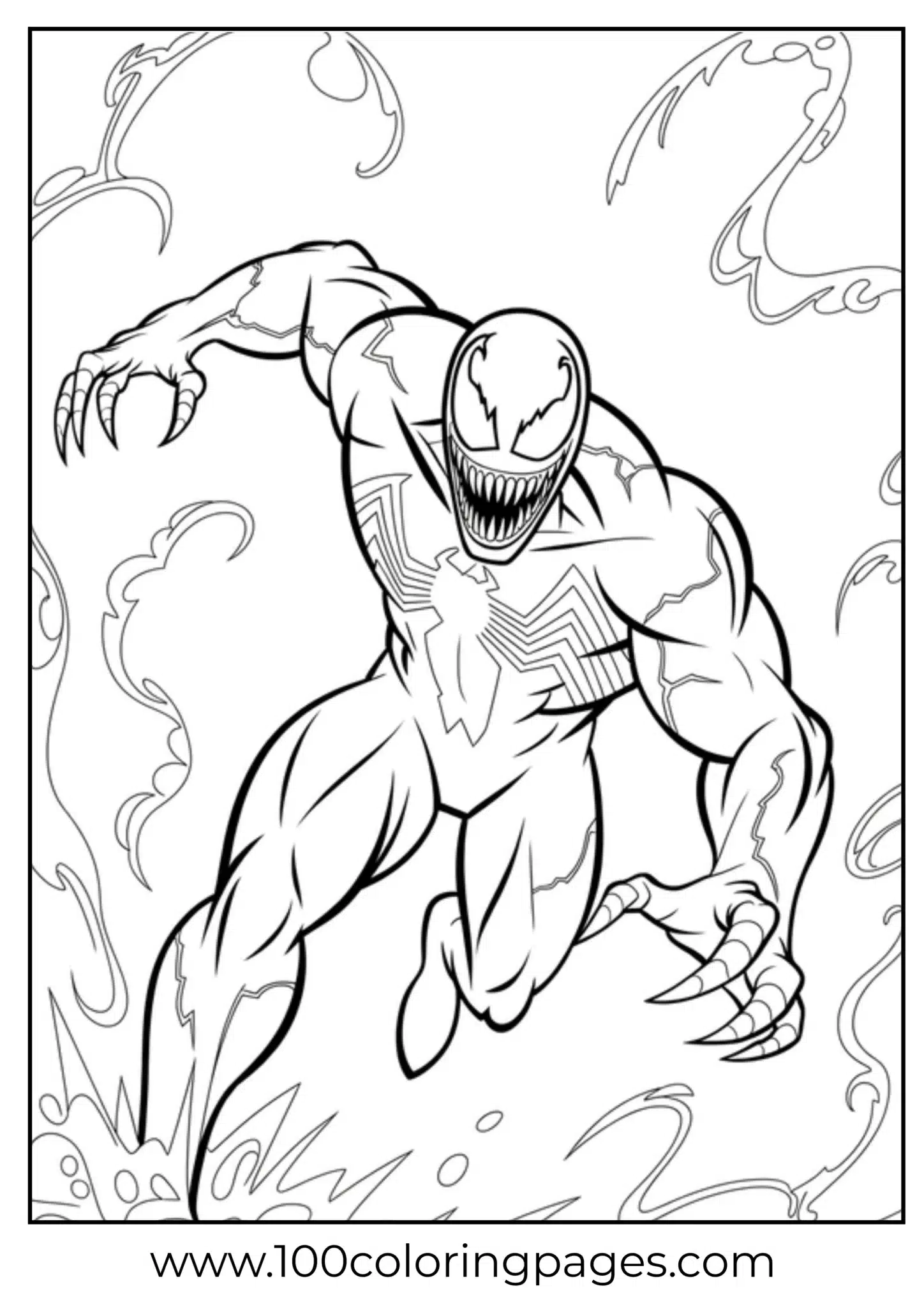A monster hero lunges forward with clawed hands