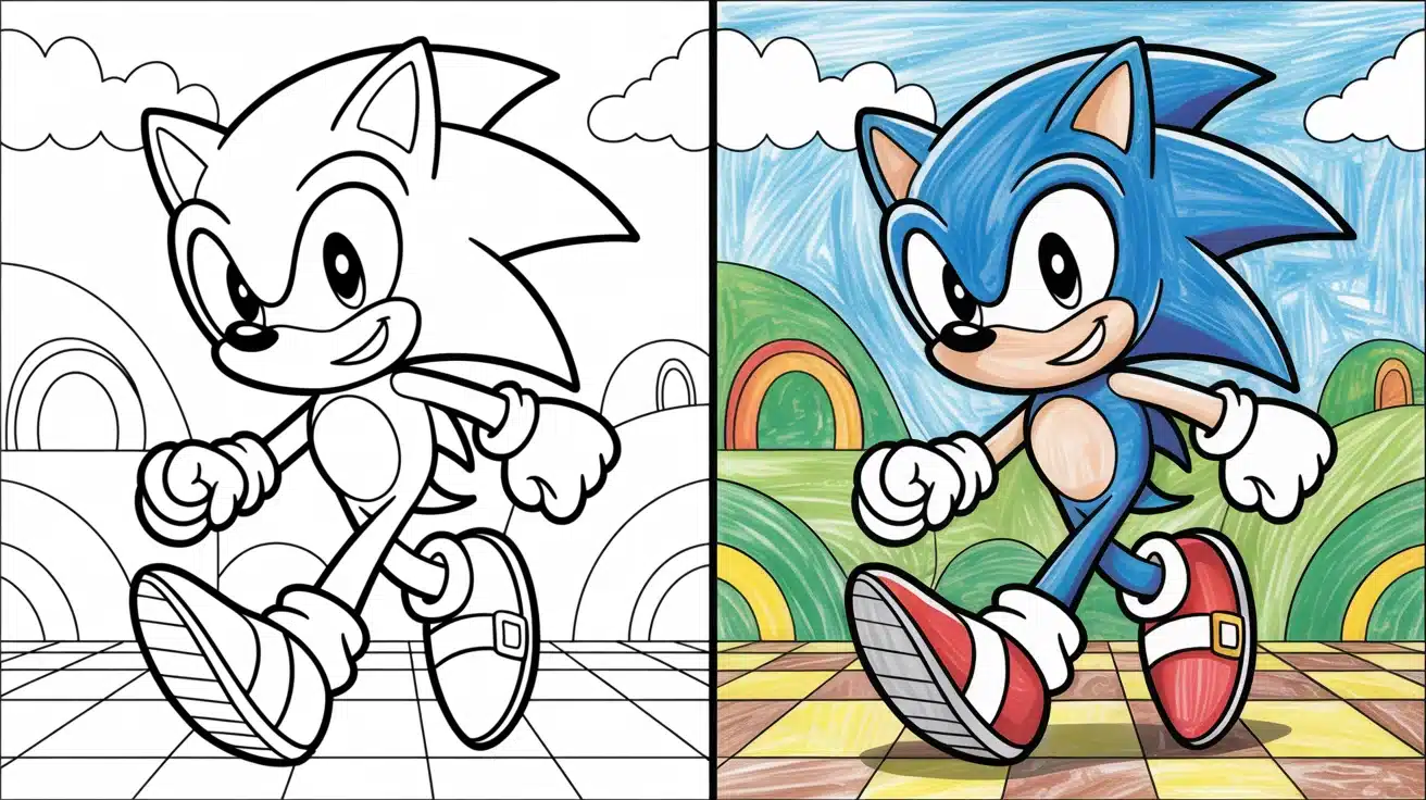 Sonic Coloring Pages