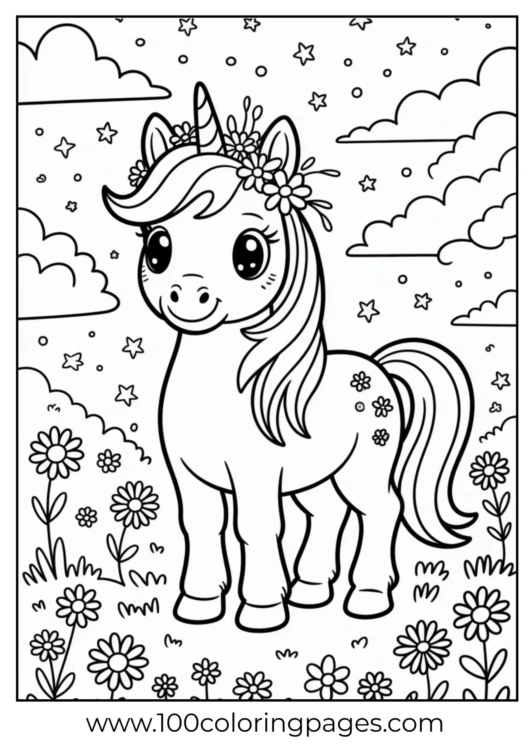 My Little Pony Twilight Sparkle standing in meadow with stars