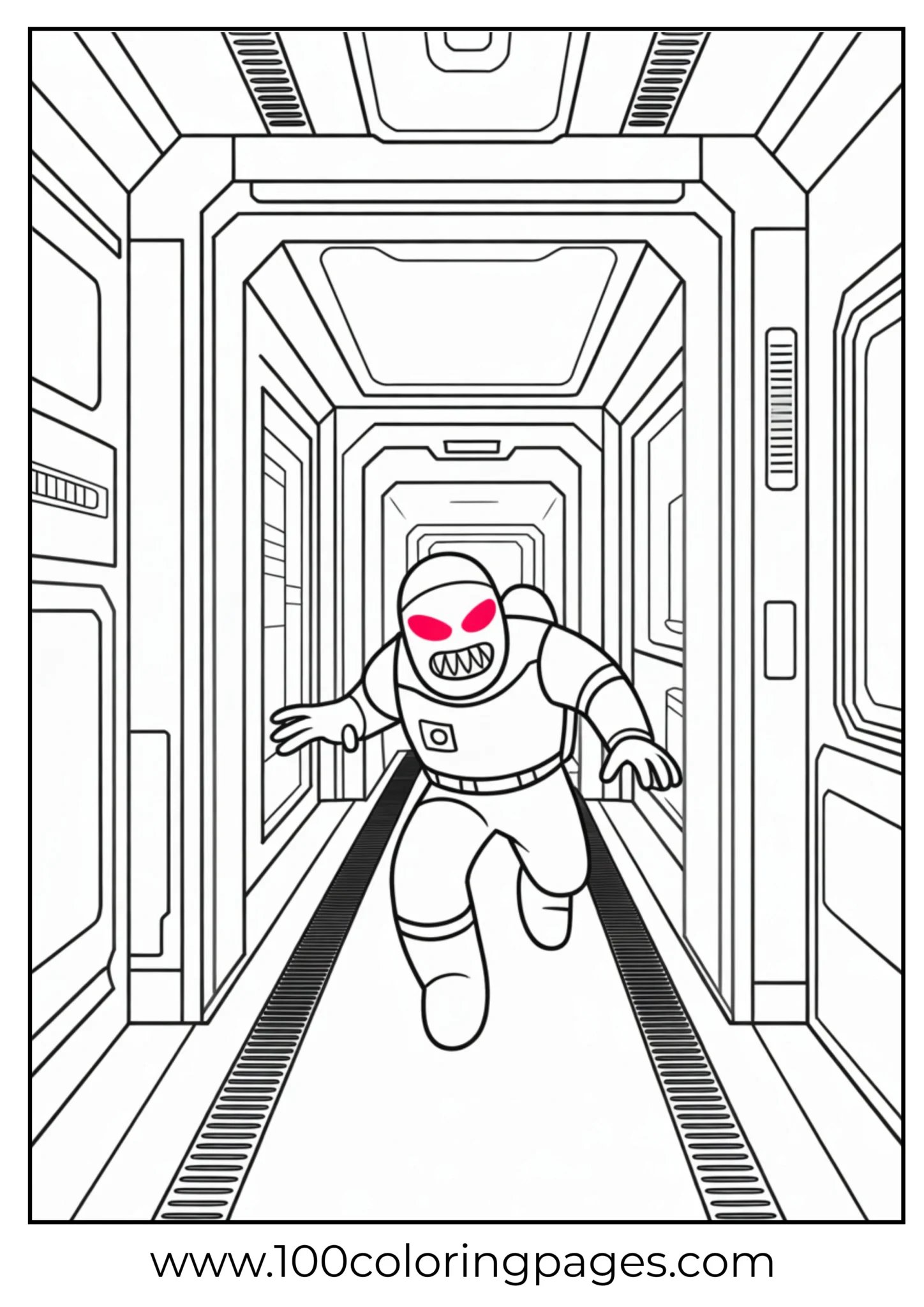 impostor running after scared crewmate