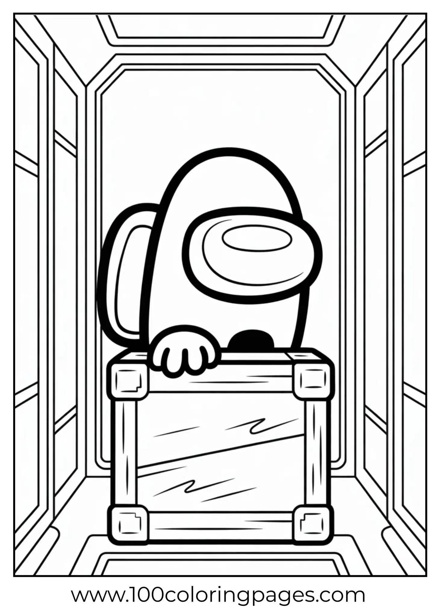 crewmate crouched behind storage box
