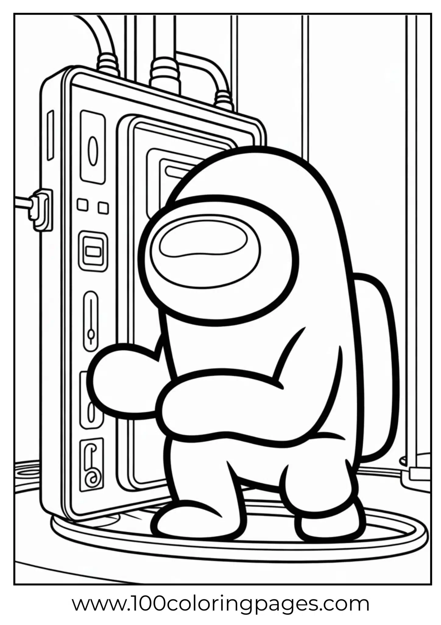 impostor behind panel with sly look