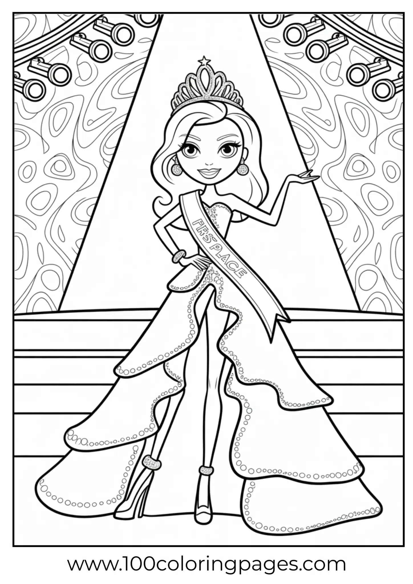 Bratz winning pageant coloring page