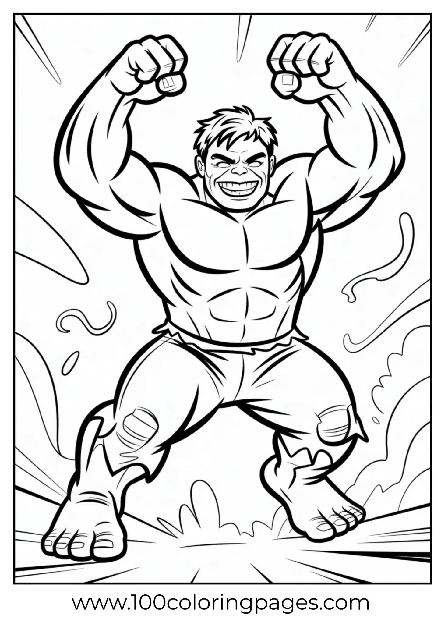 Dancing Hulk coloring page