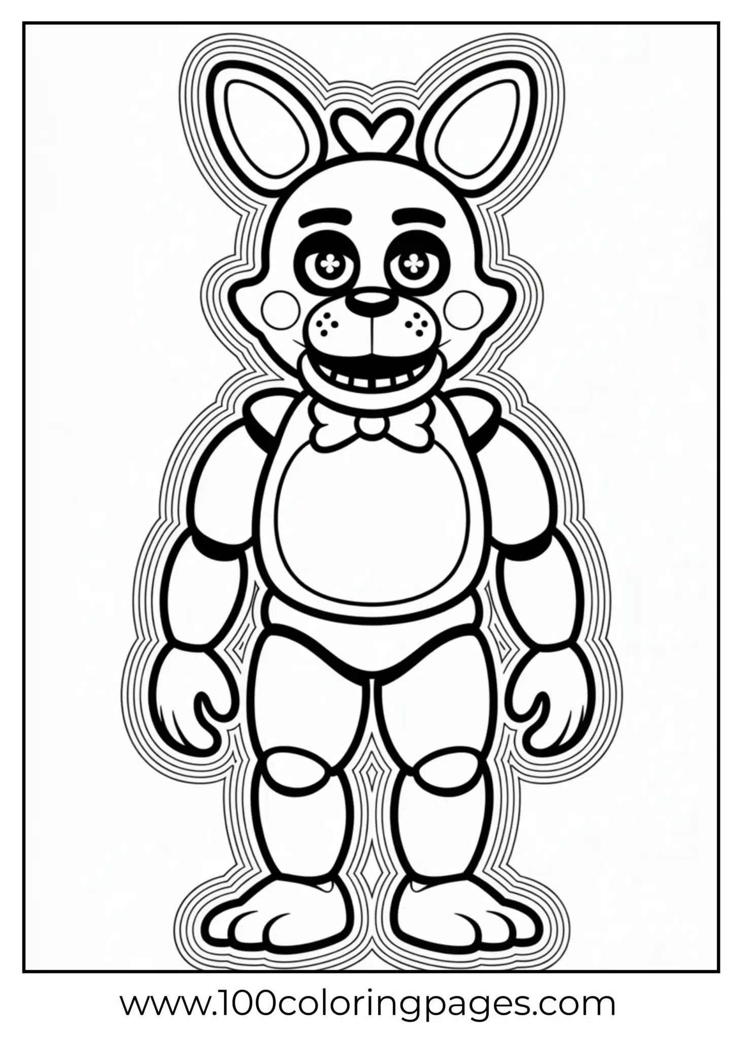 Shadow Bonnie ambush pose coloring page