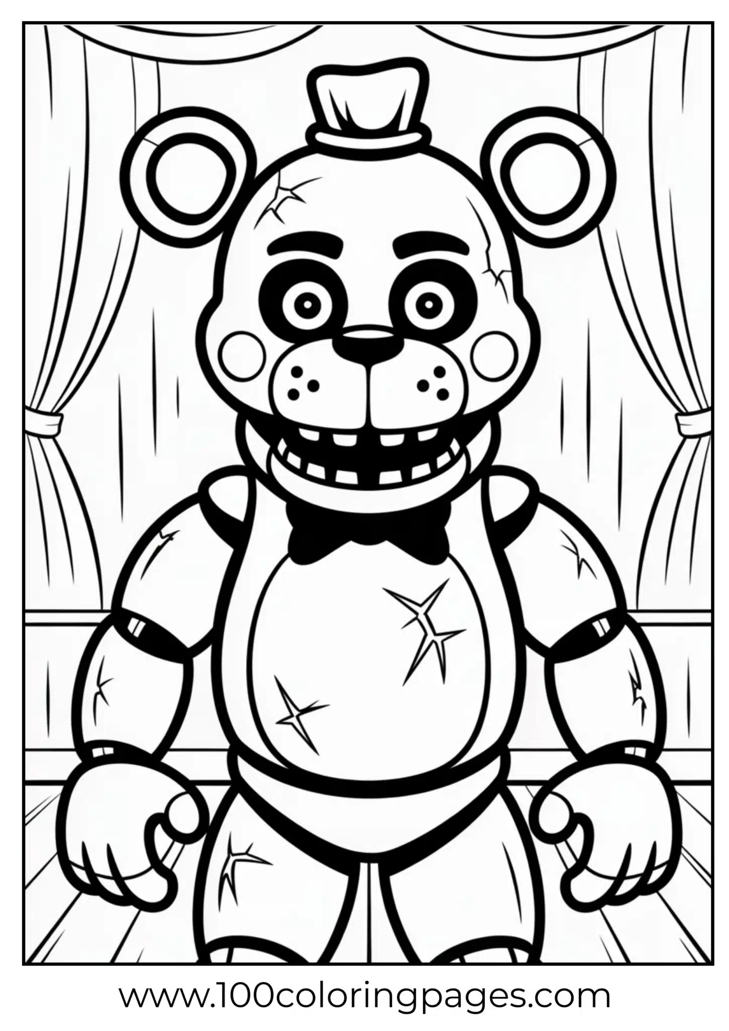 Shadow Freddy silhouette coloring page