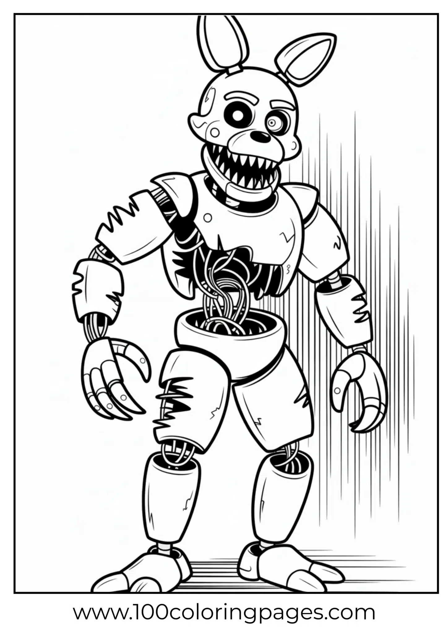 Springtrap animatronic coloring page