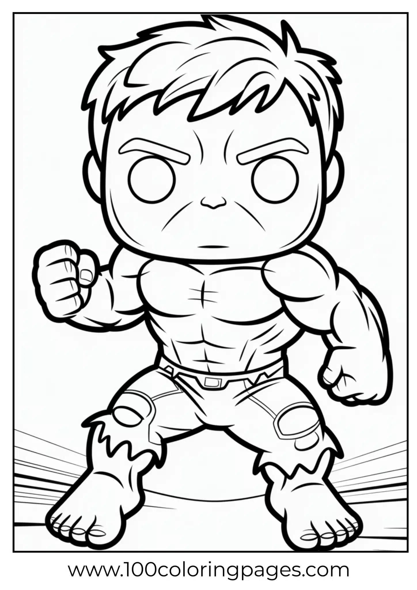 Funko Pop Hulk coloring page