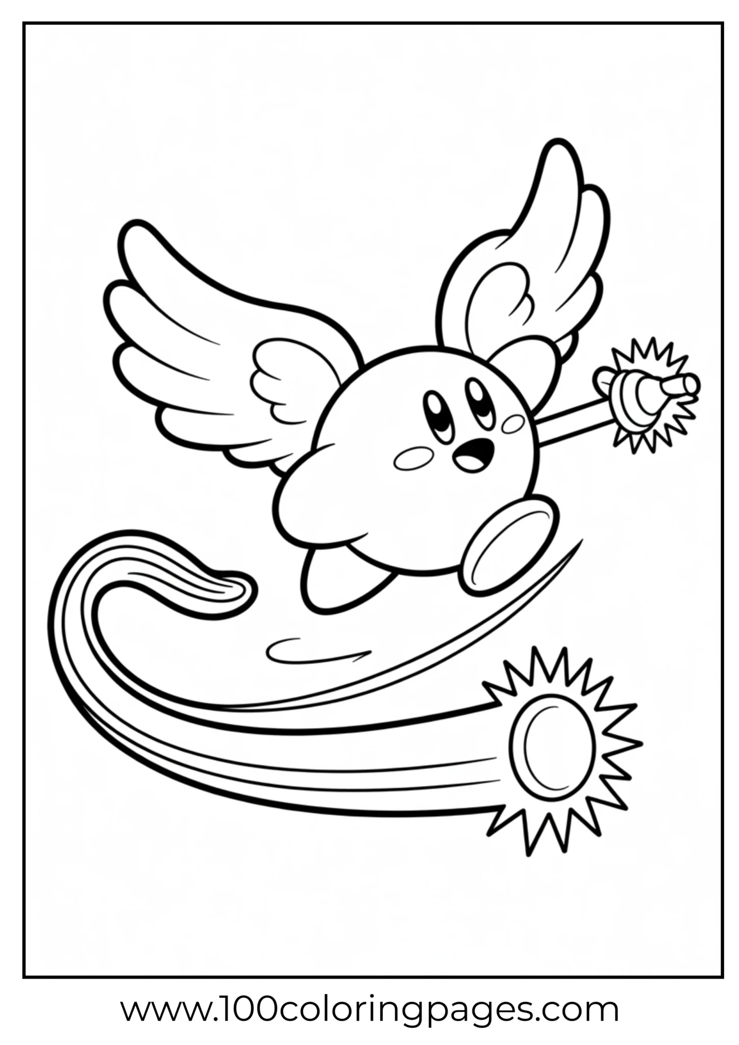 Kirby Star Rod coloring page