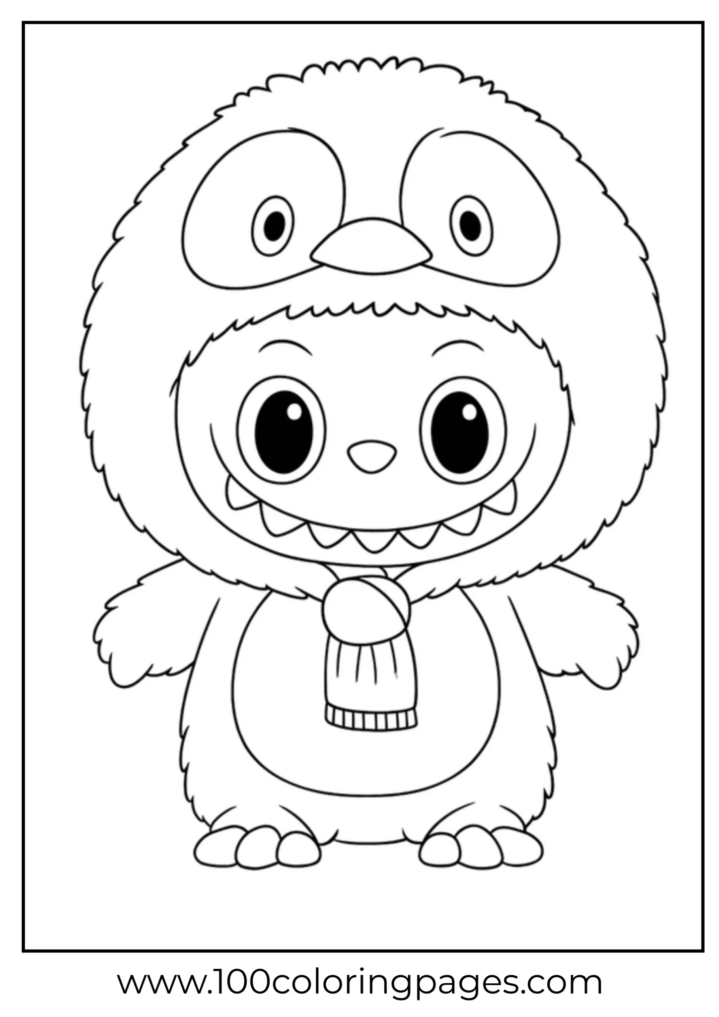 Labubu monster smiling with big eyes