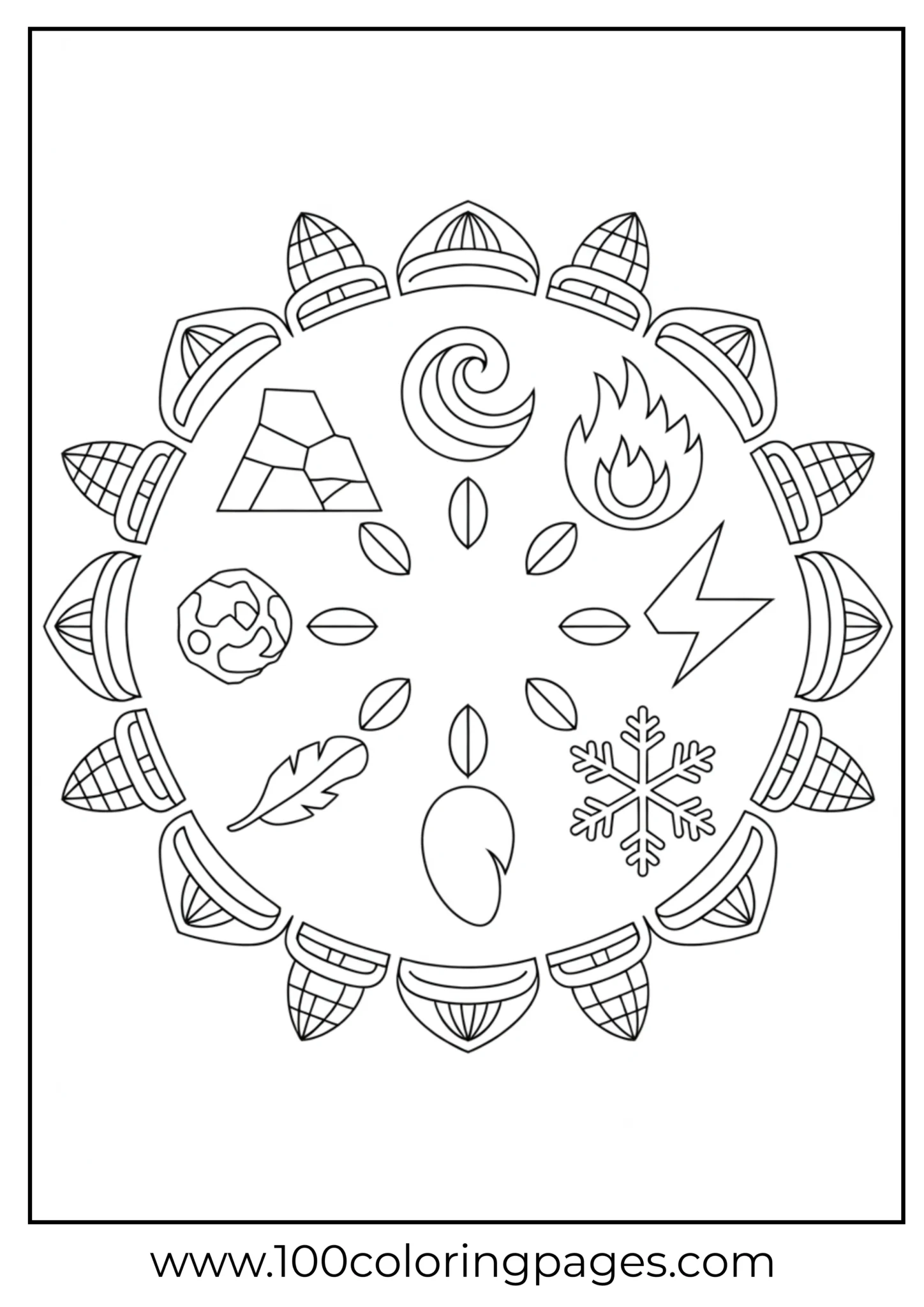 Mandala with Ninjago symbols