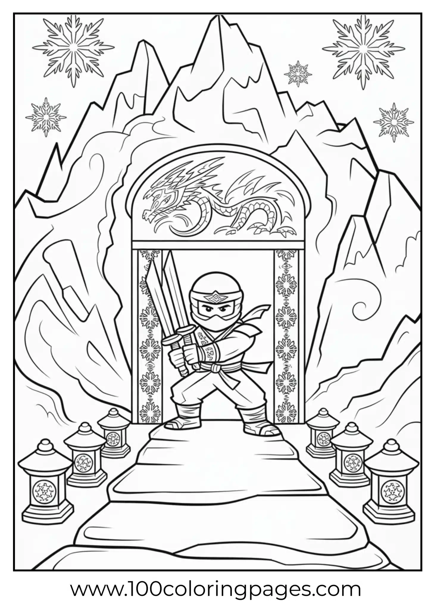 Zane defends gate with swords