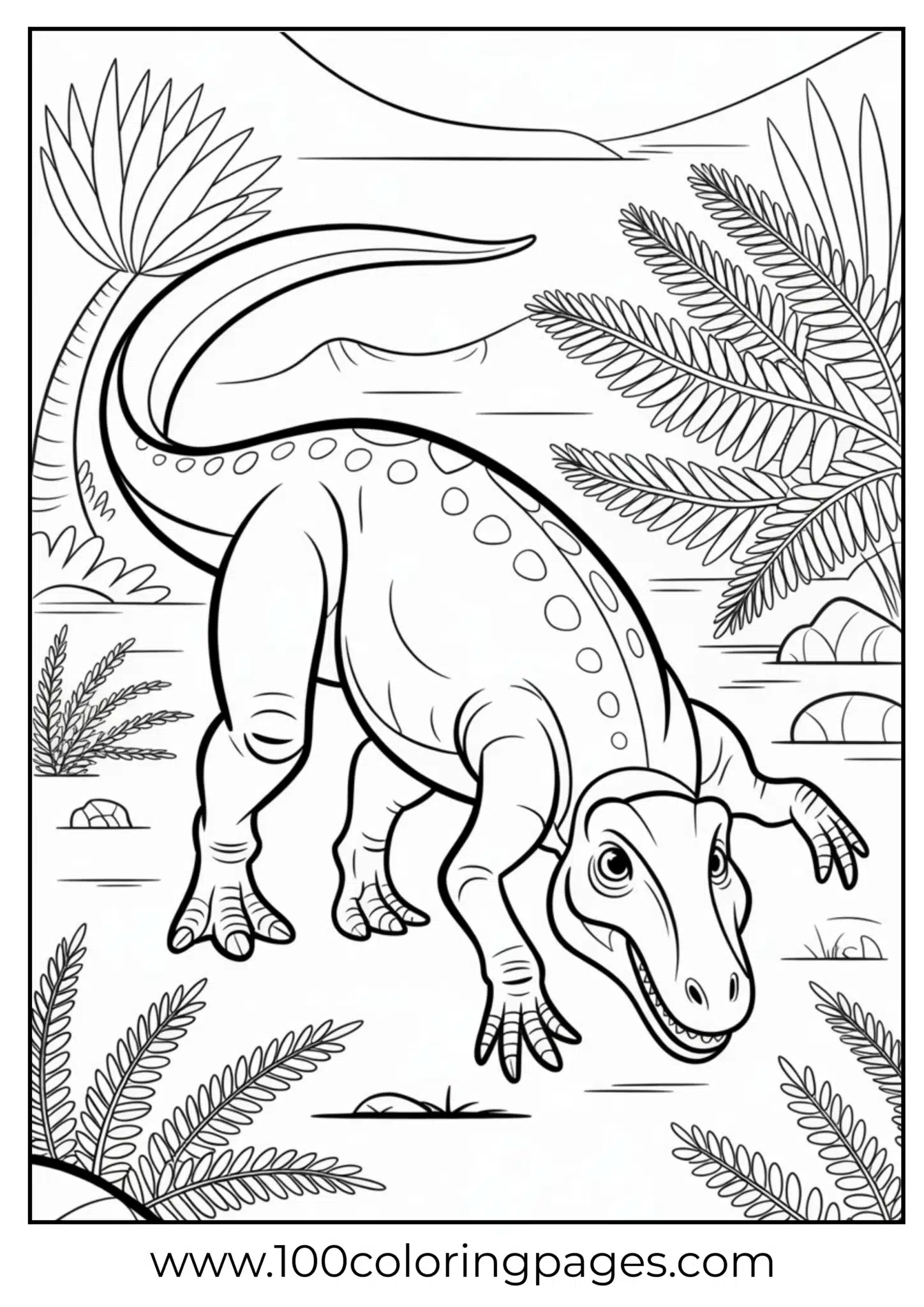 Pachycephalosaurus with head lowered aggressively, outline