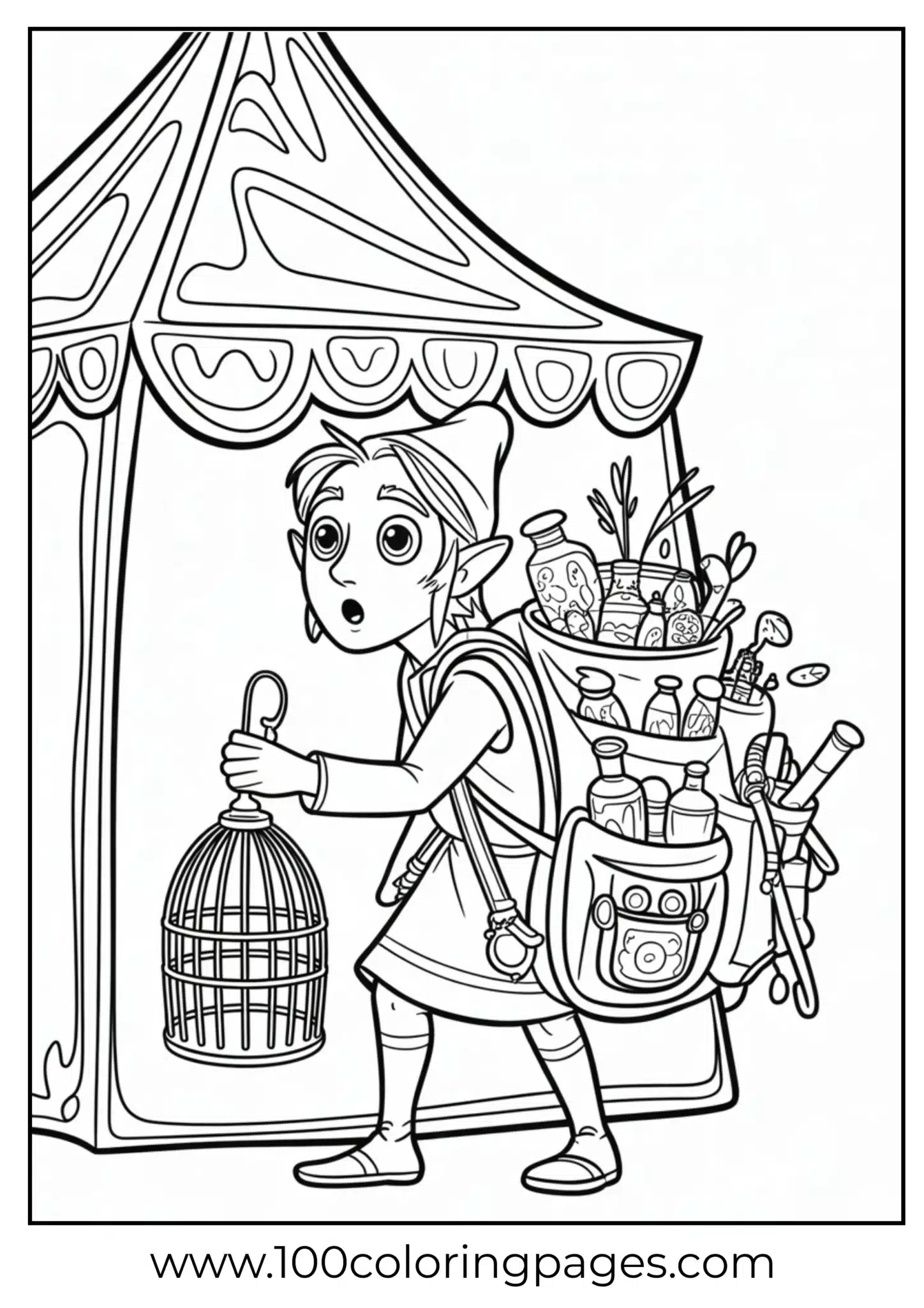 Beedle item merchant coloring page