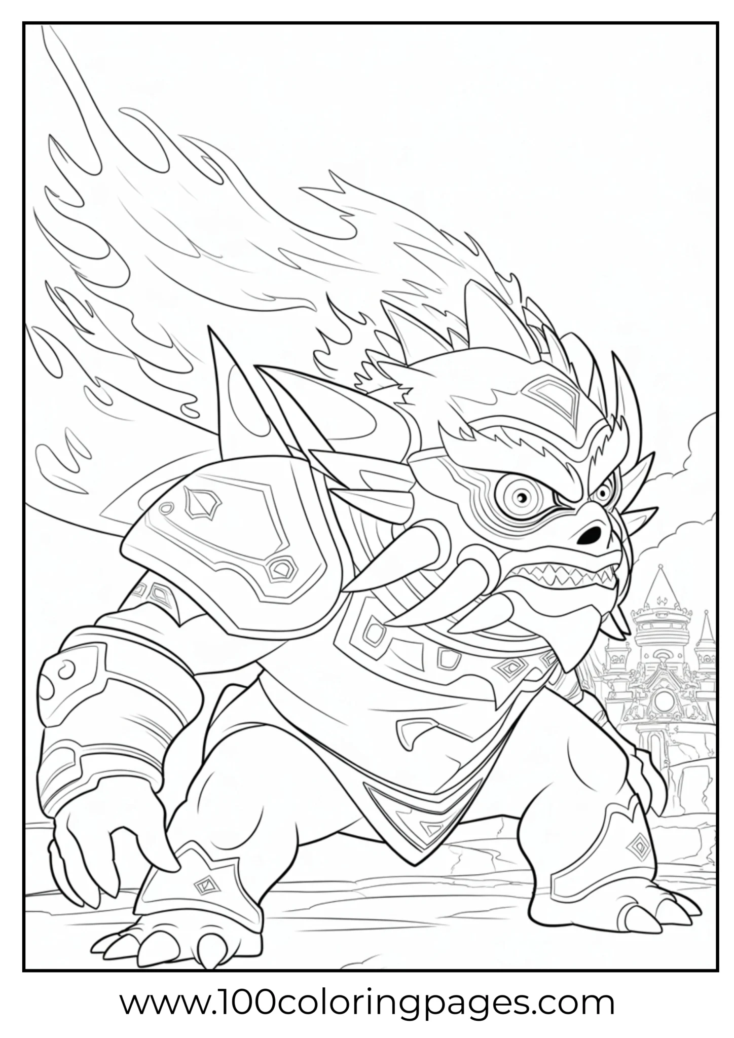 Calamity Ganon monster coloring page