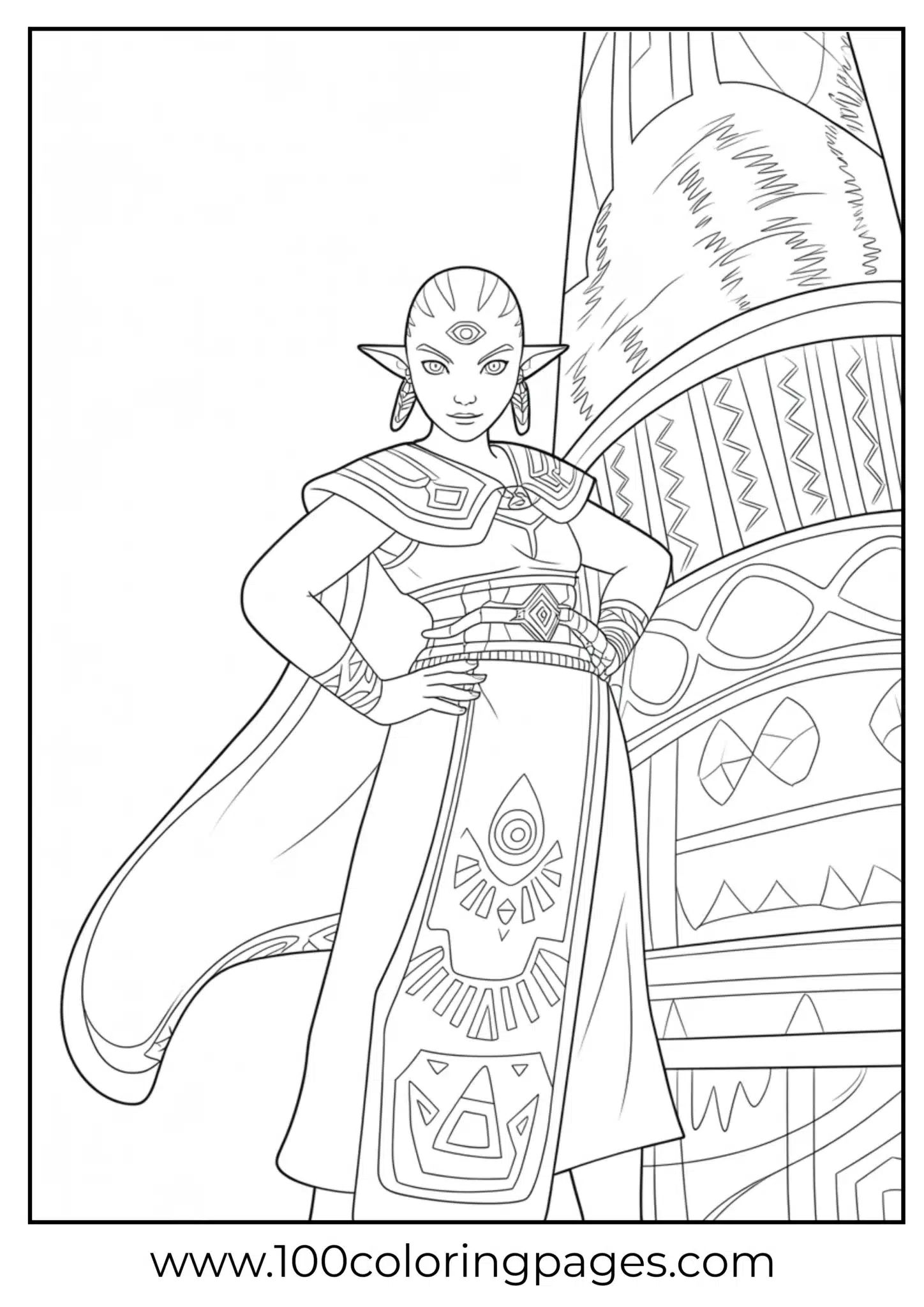 Impa Skyward Sword coloring page