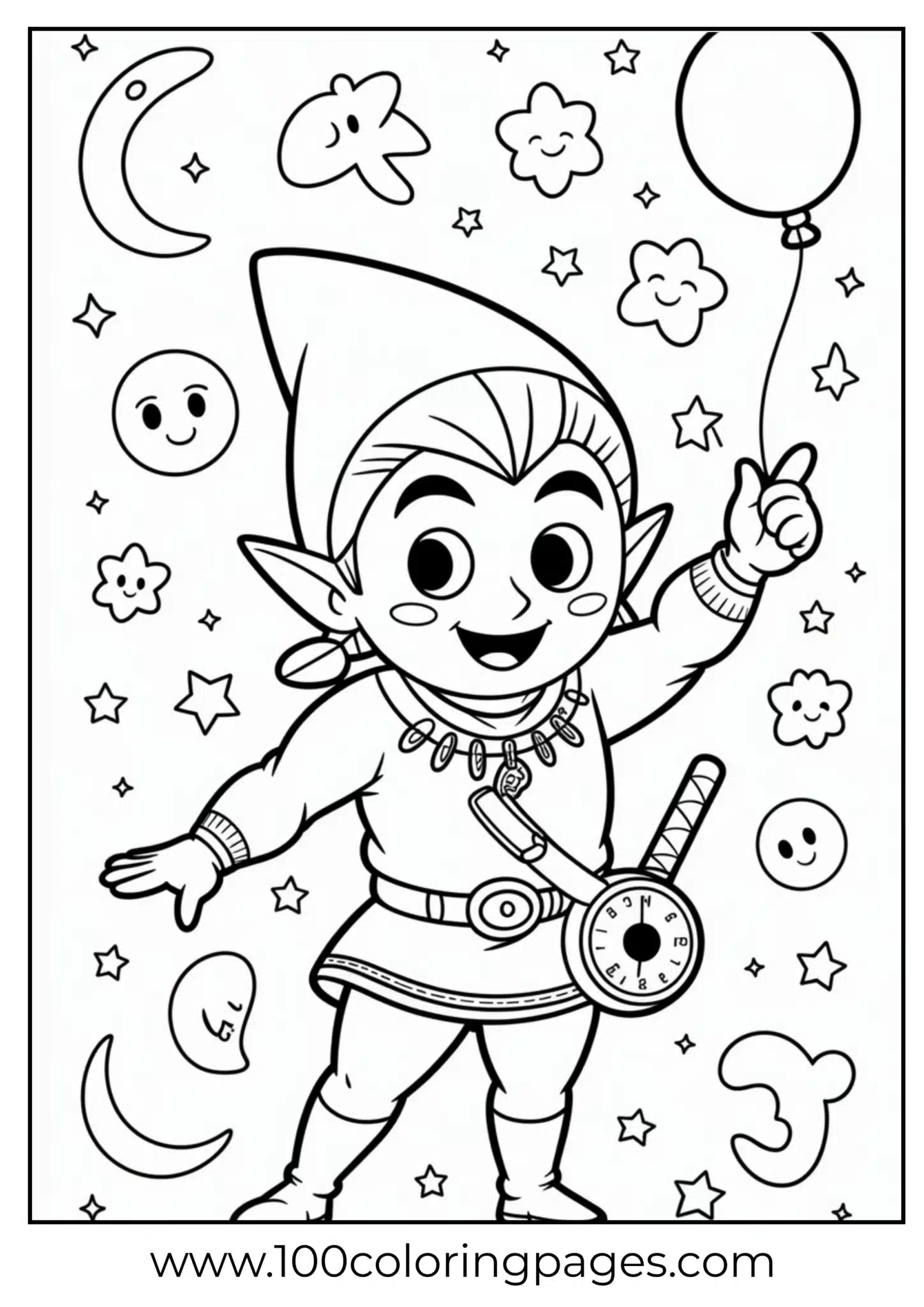 Tingle rupee collector coloring page