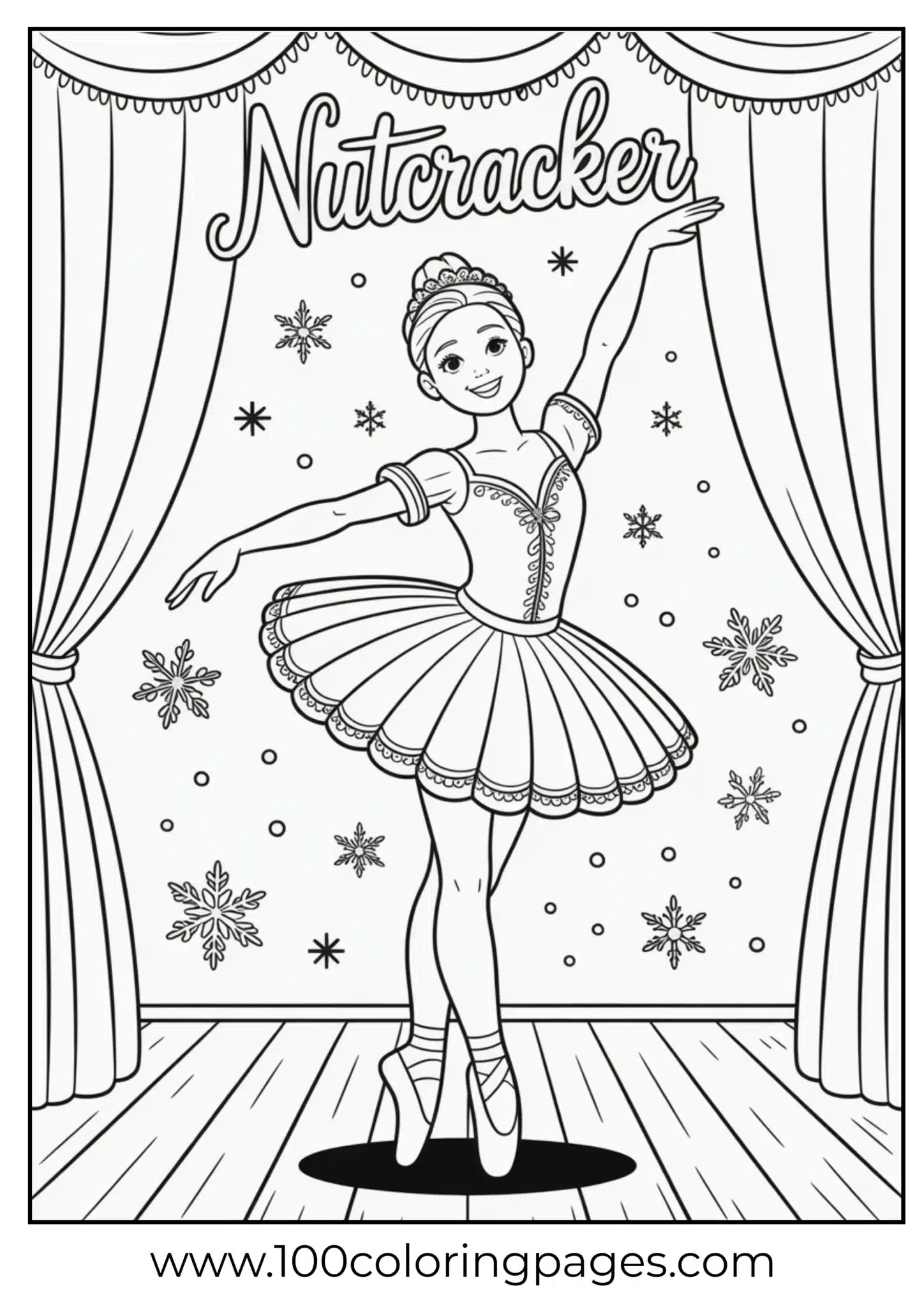 A ballerina performing Nutcracker on Christmas