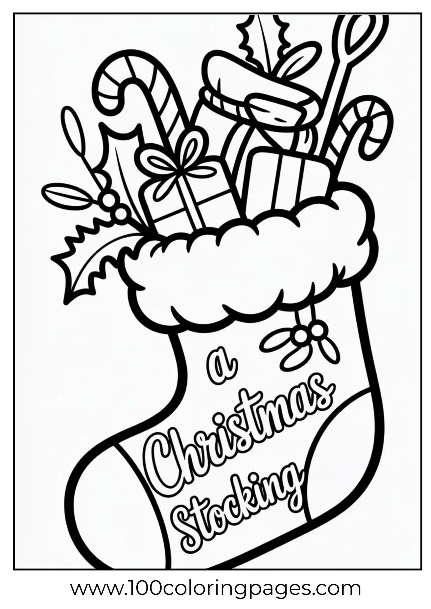A stocking full of treats on Christmas