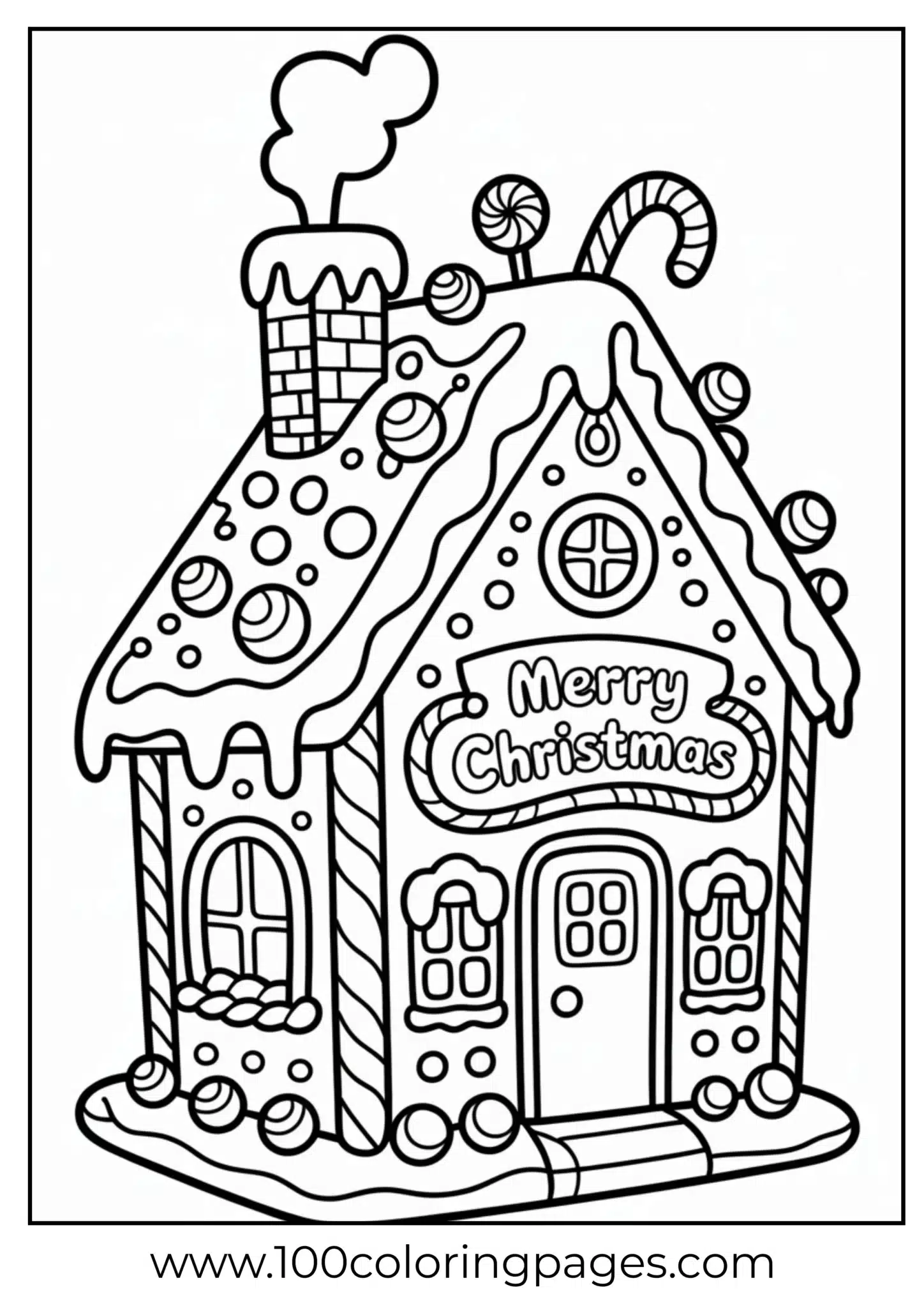 A gingerbread house decorated for Christmas