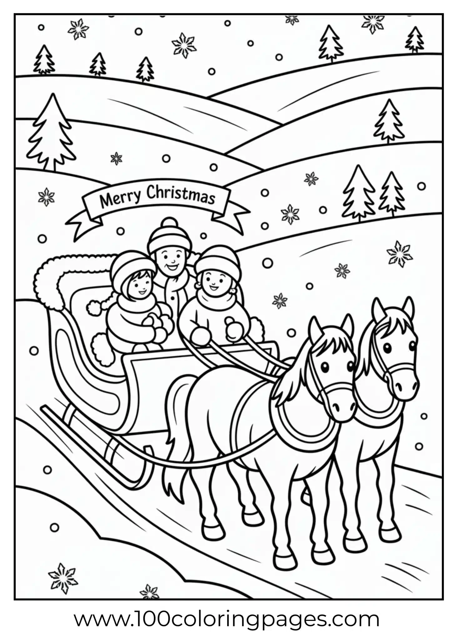 A horse sleigh ride on Christmas Eve