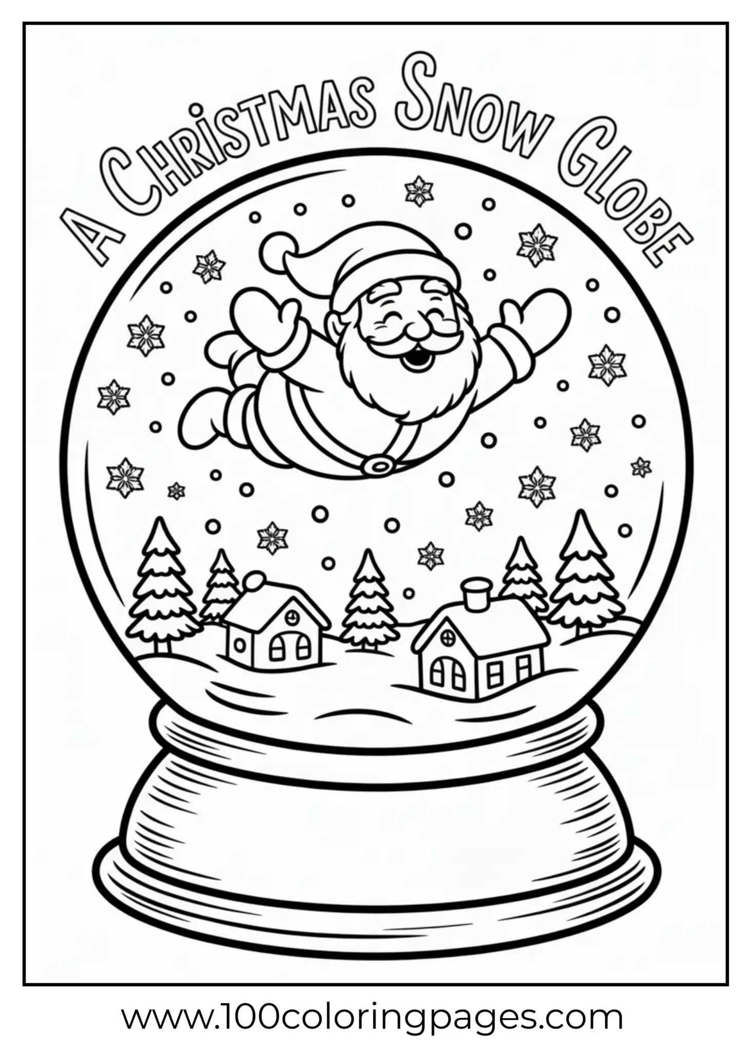 A snow globe with Santa sleigh inside