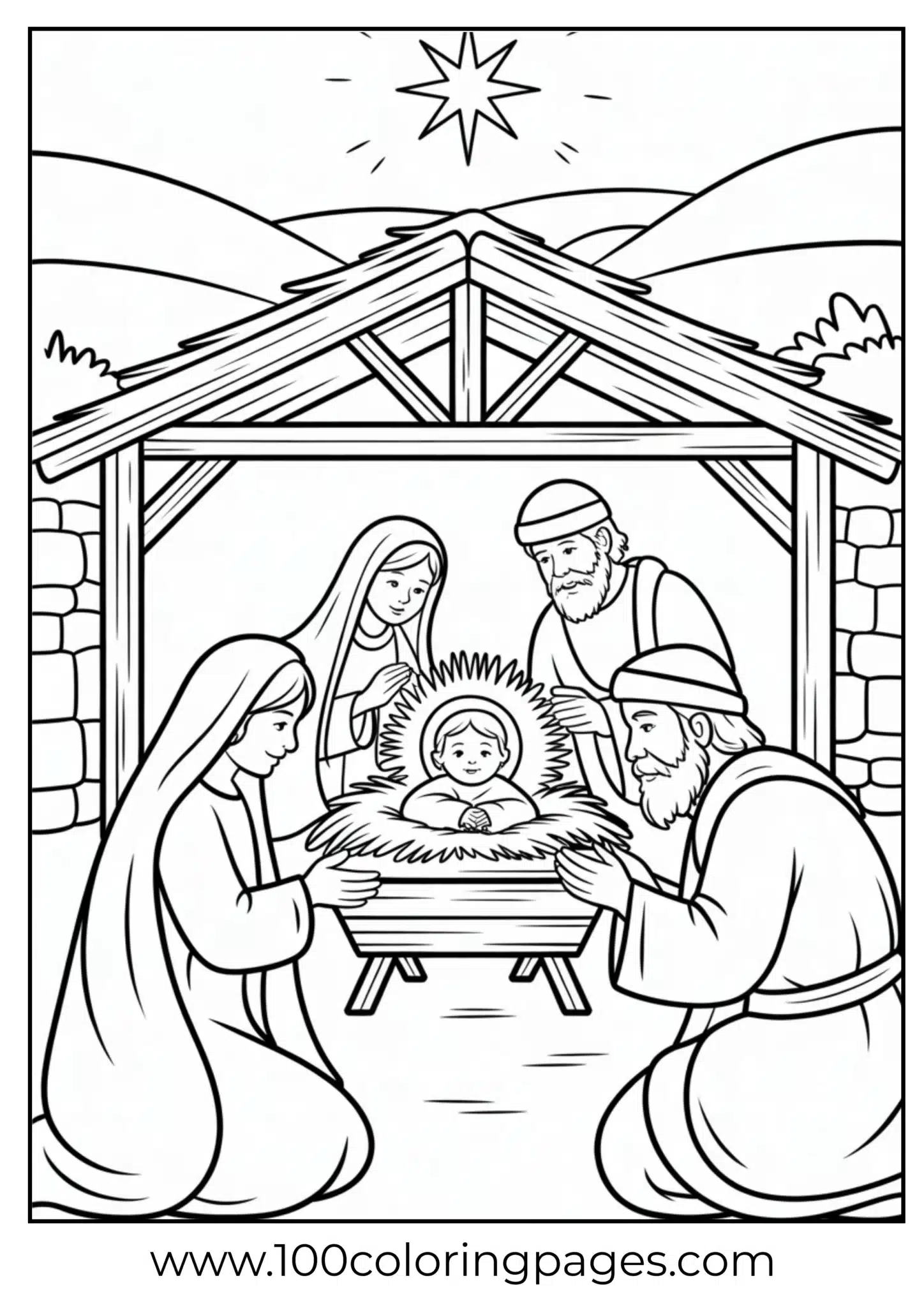 Wise men giving gifts on Christmas
