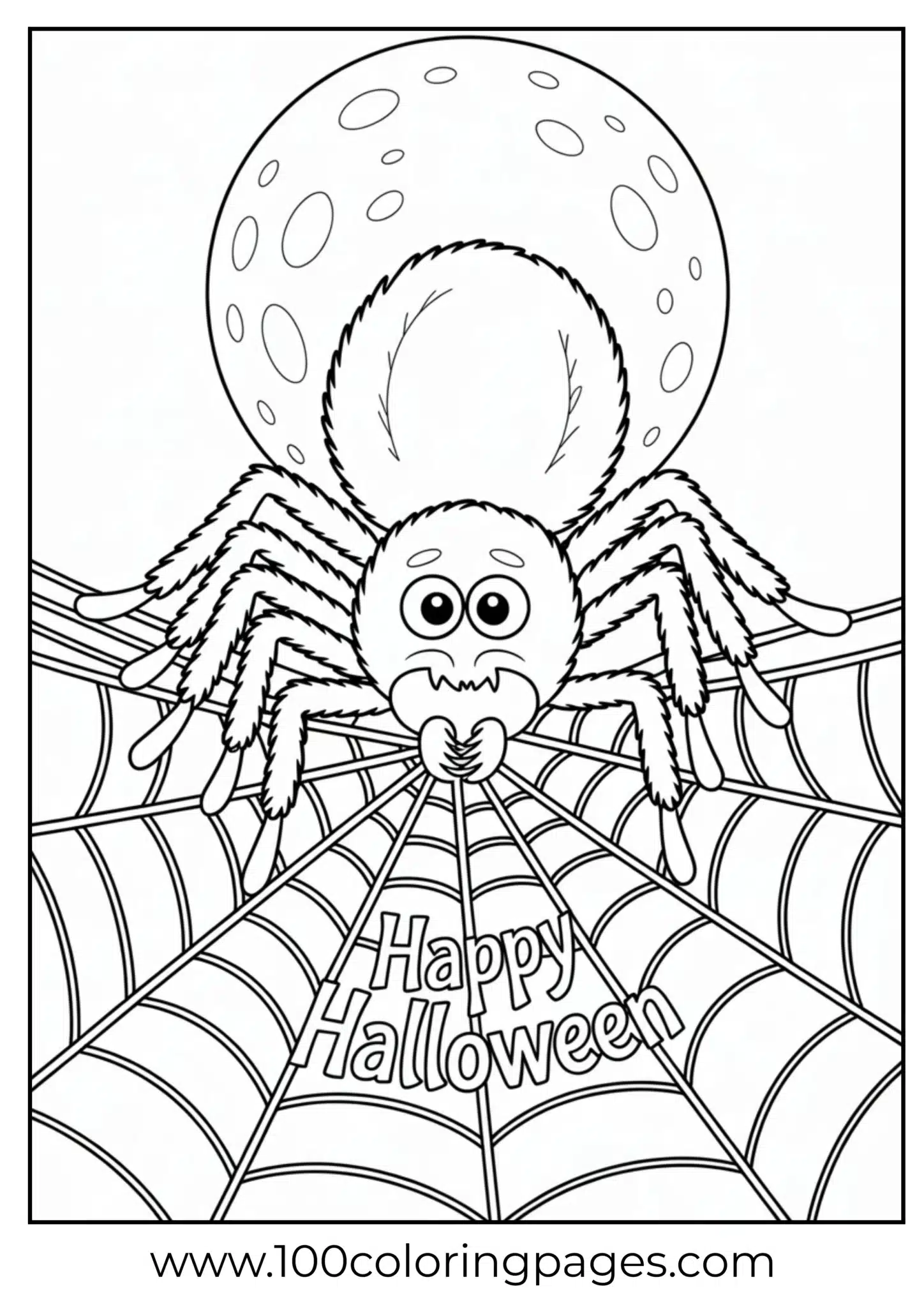 A spider on its web on Halloween