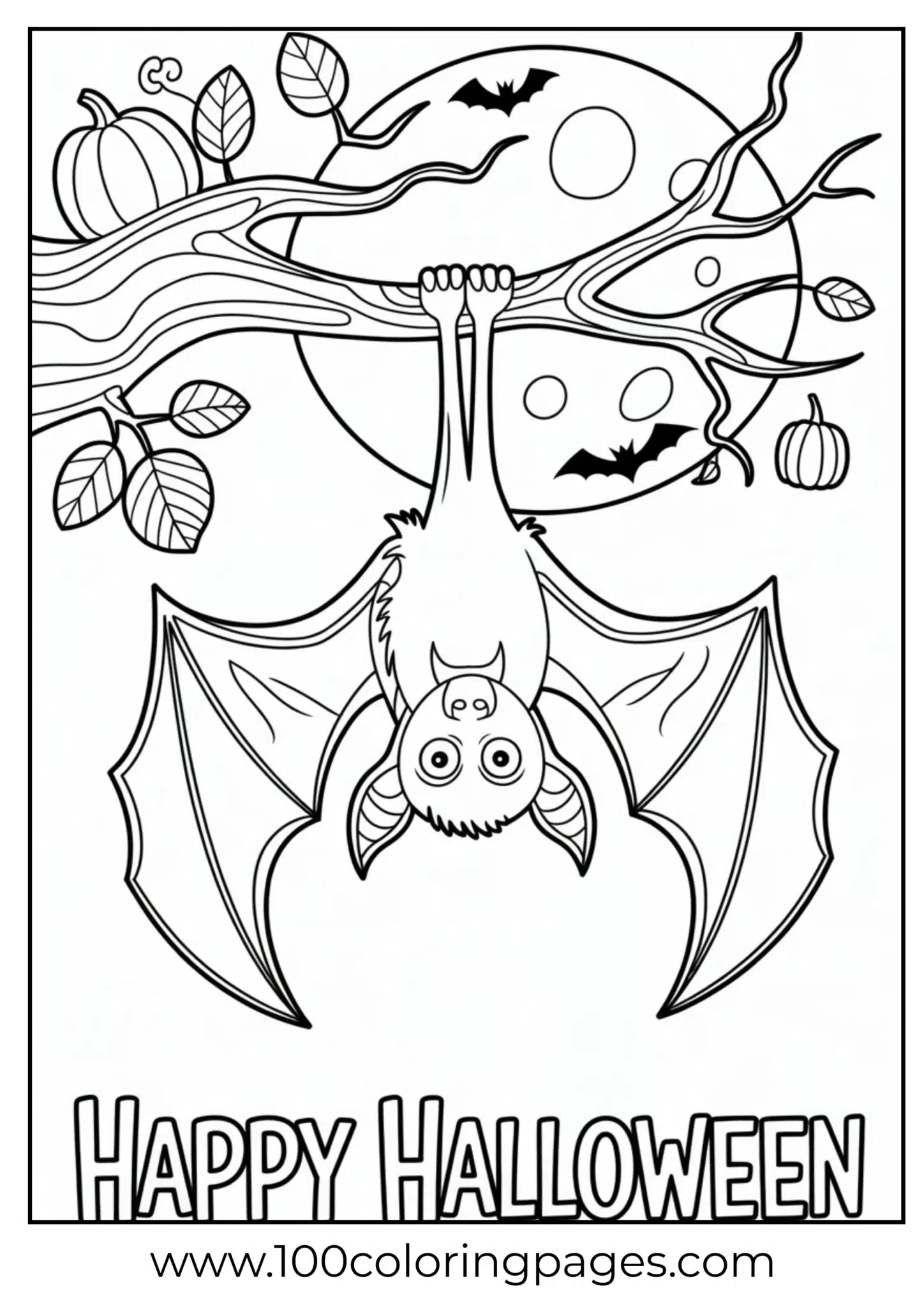 A vampire bat under a full moon