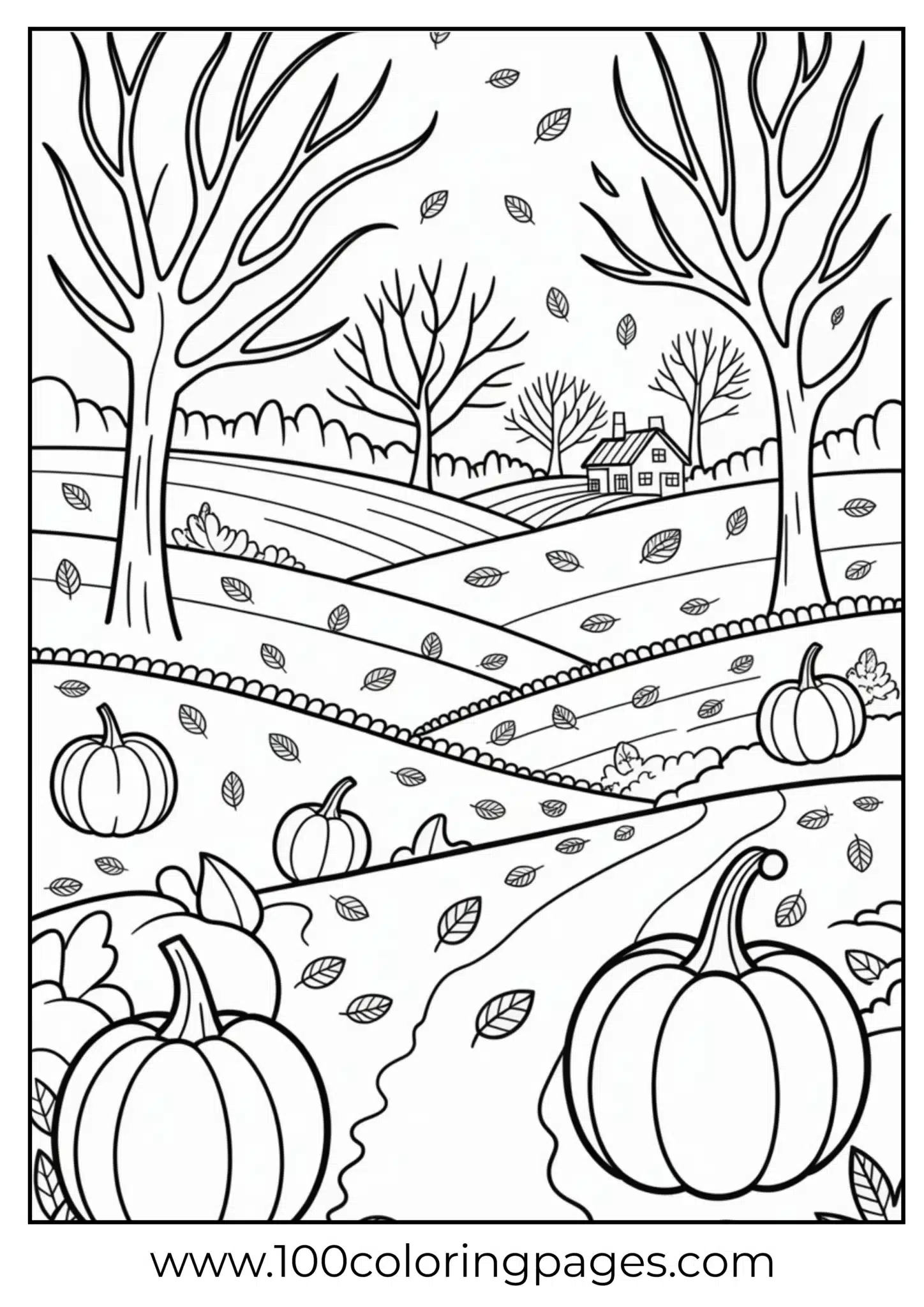 An autumn landscape on Thanksgiving