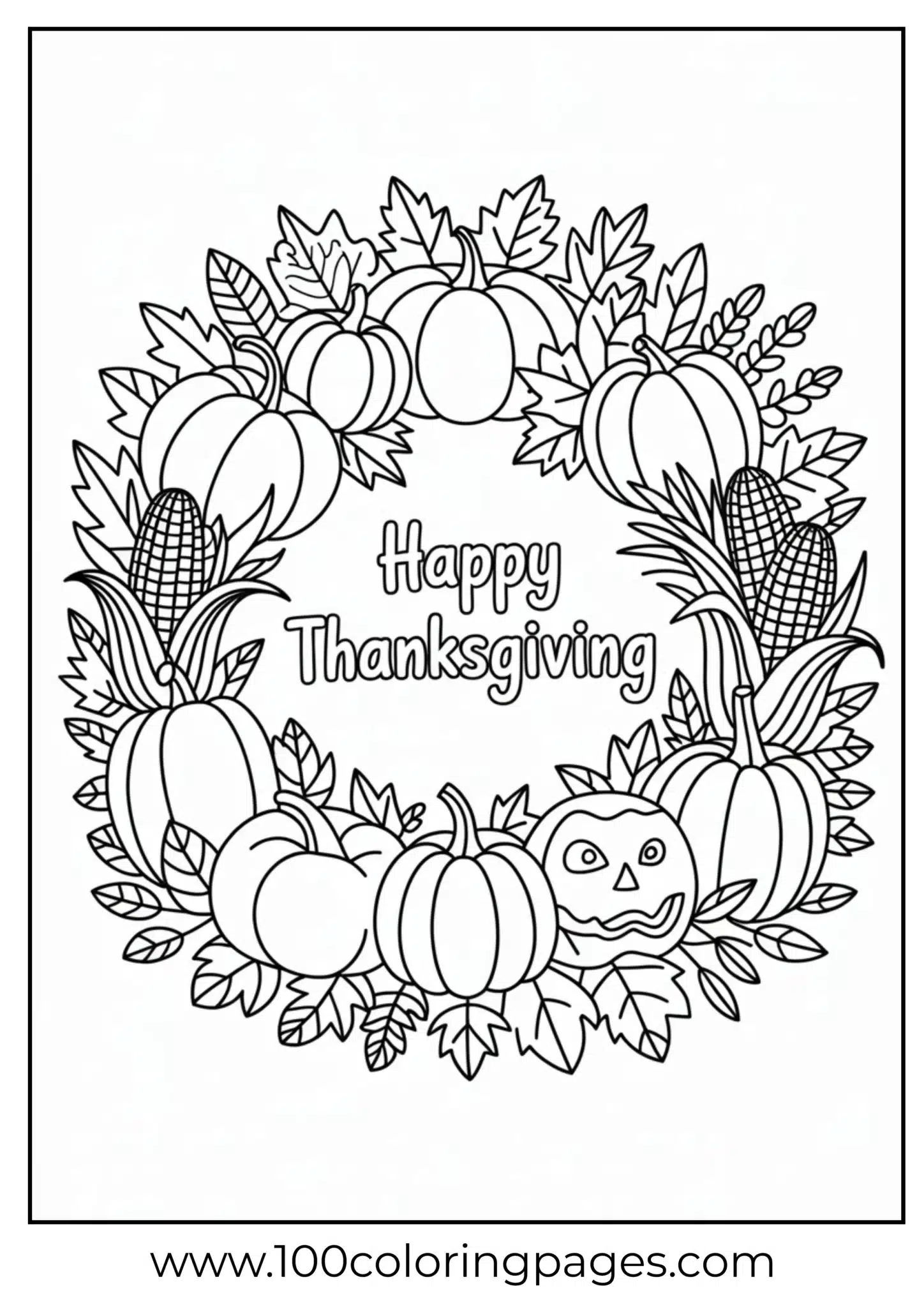 An autumn wreath for Thanksgiving