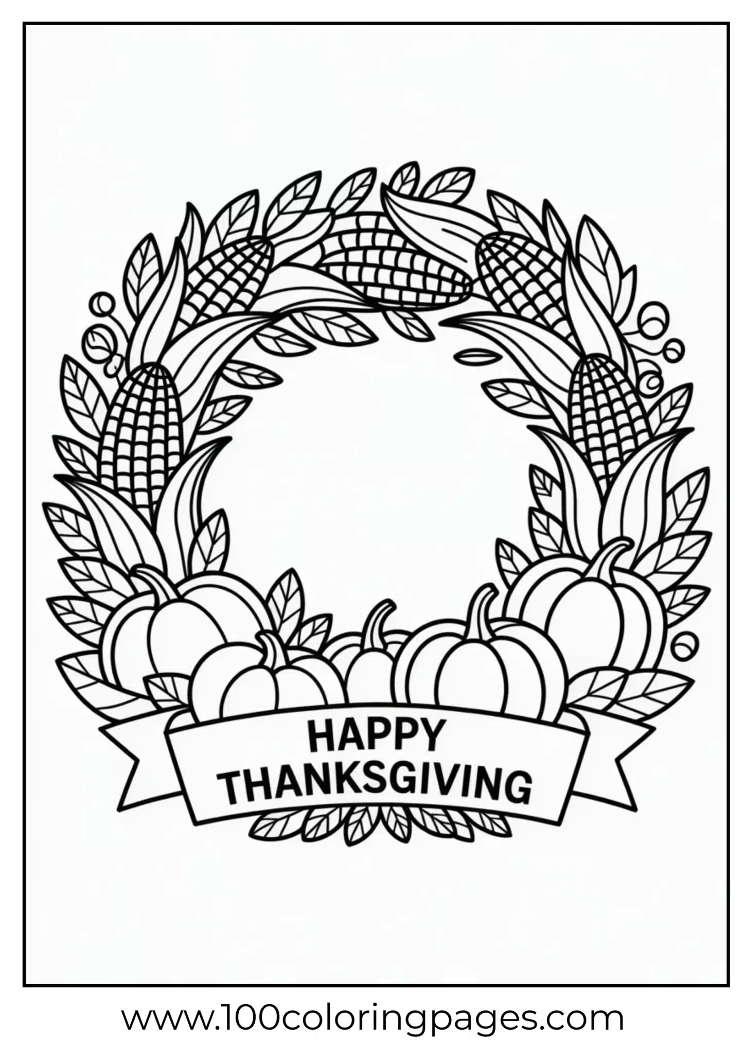 A corn husk wreath for Thanksgiving