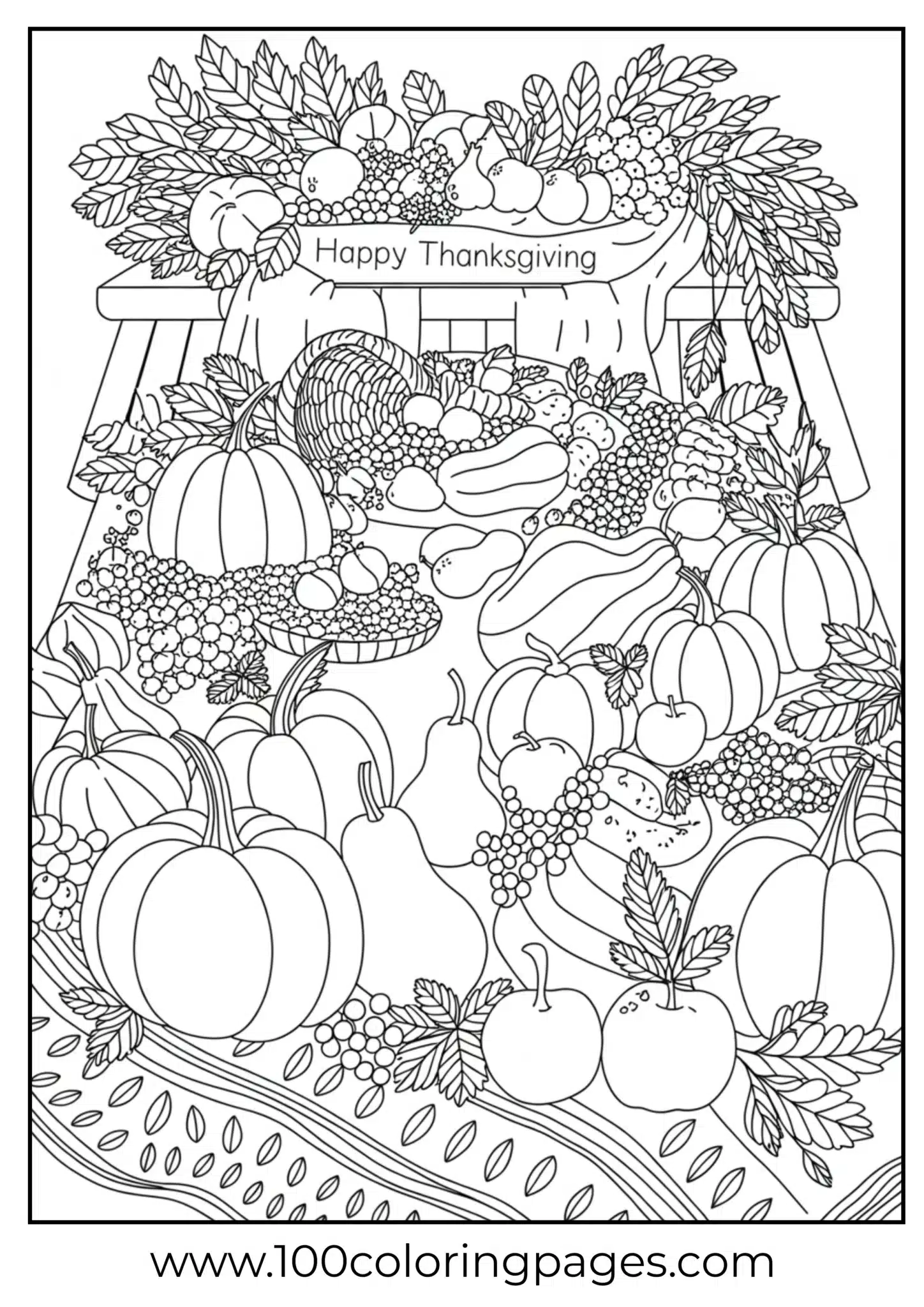 A harvest table set for Thanksgiving