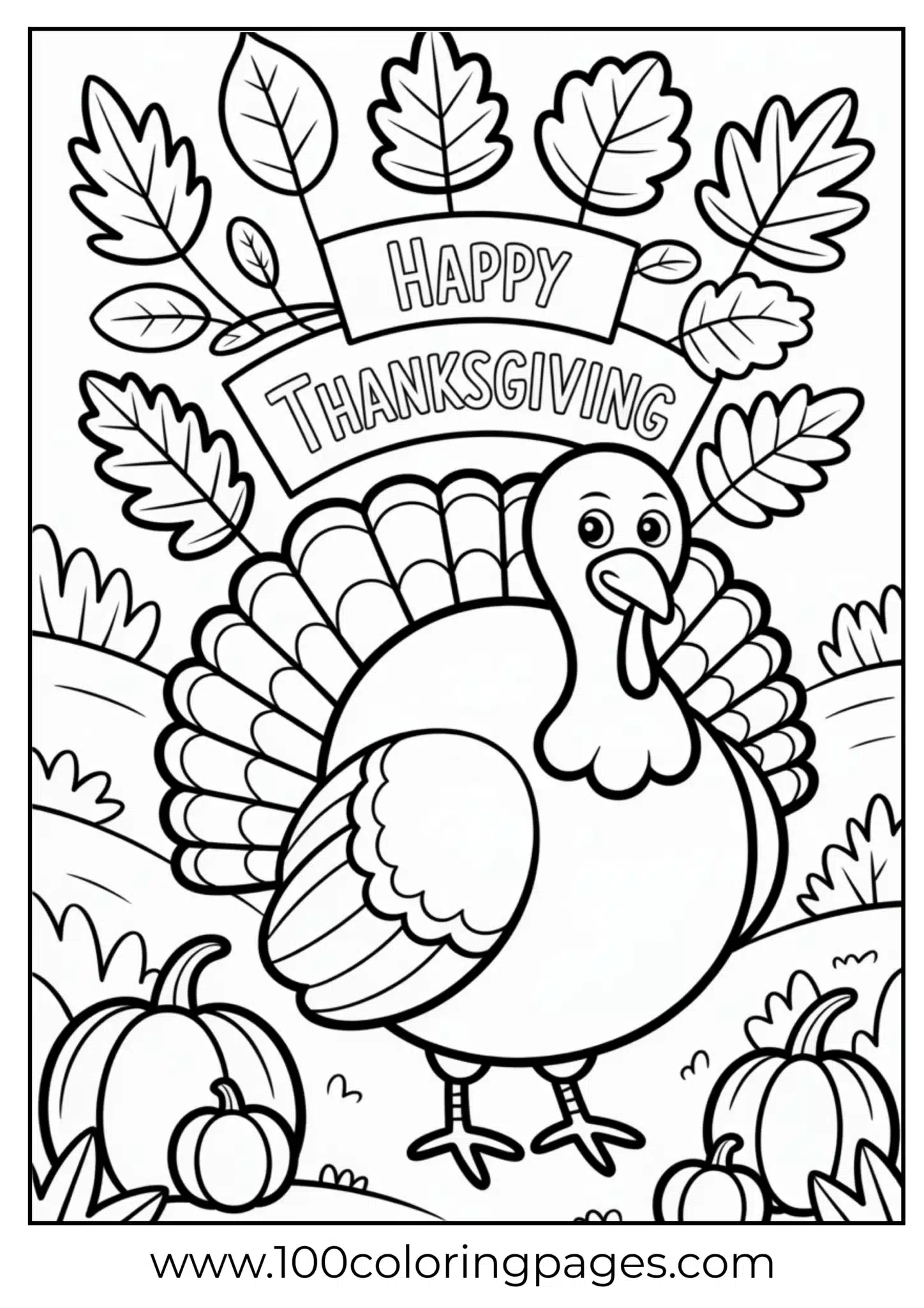 A turkey with leaf-shaped feathers at Thanksgiving